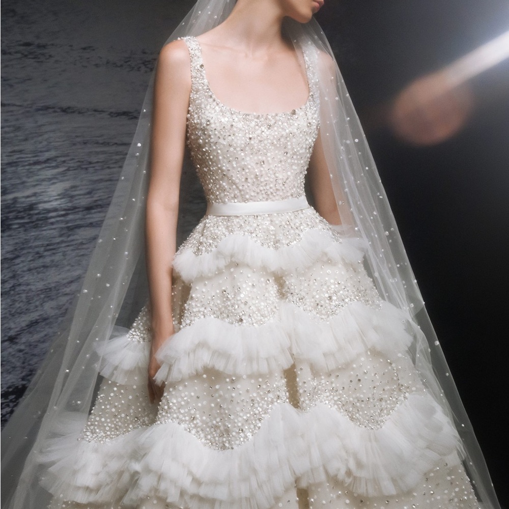 Pearl Elie Saab wedding veil